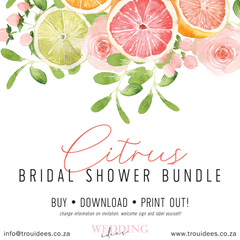 Citrus Bridal Shower Stationery